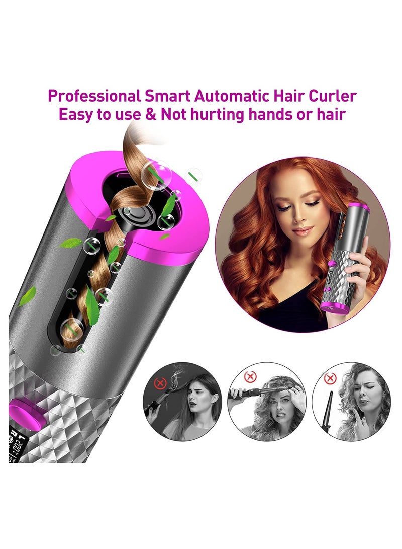 Portable Wireless Spin Rechargeable Rotating Ceramic Barrel Curling Iron - Image 5