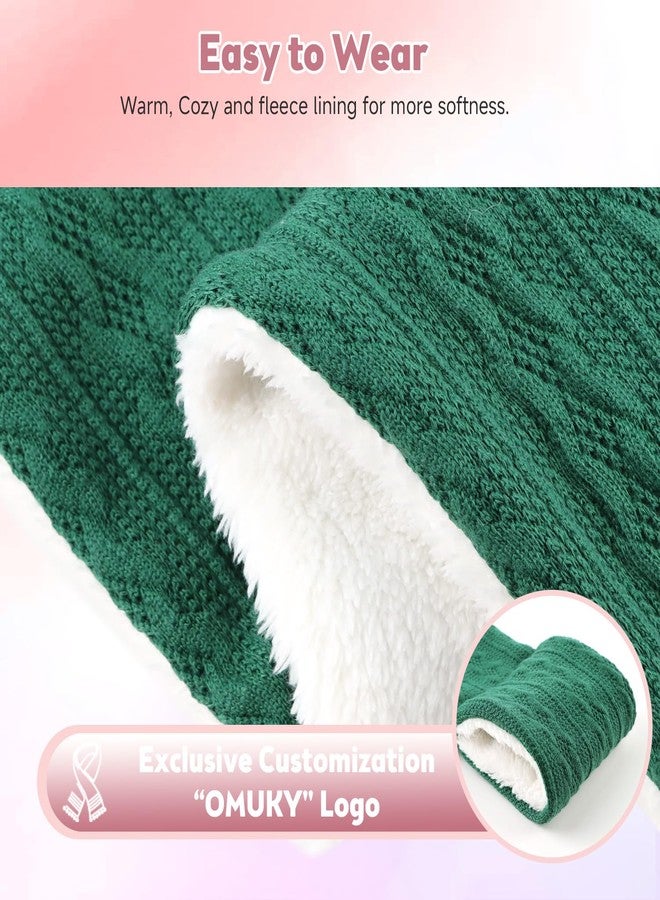OMUKY Kids Scarf Fleece Warm Knitted Scarves for Girls Boys Toddler Cold Weather Soft Neck Warmer(Green,6-12 Years) - Image 5