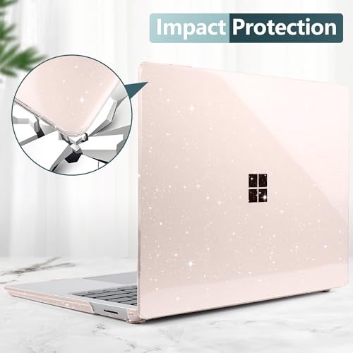 Batianda Premium Crystal Case for 13.8" Microsoft Surface Laptop Copilot+ PC 2024 (7th Edition) Lightweight Durable Scratch-Resistant, with Keyboard Cover & Screen Protector, Starlight - Image 5