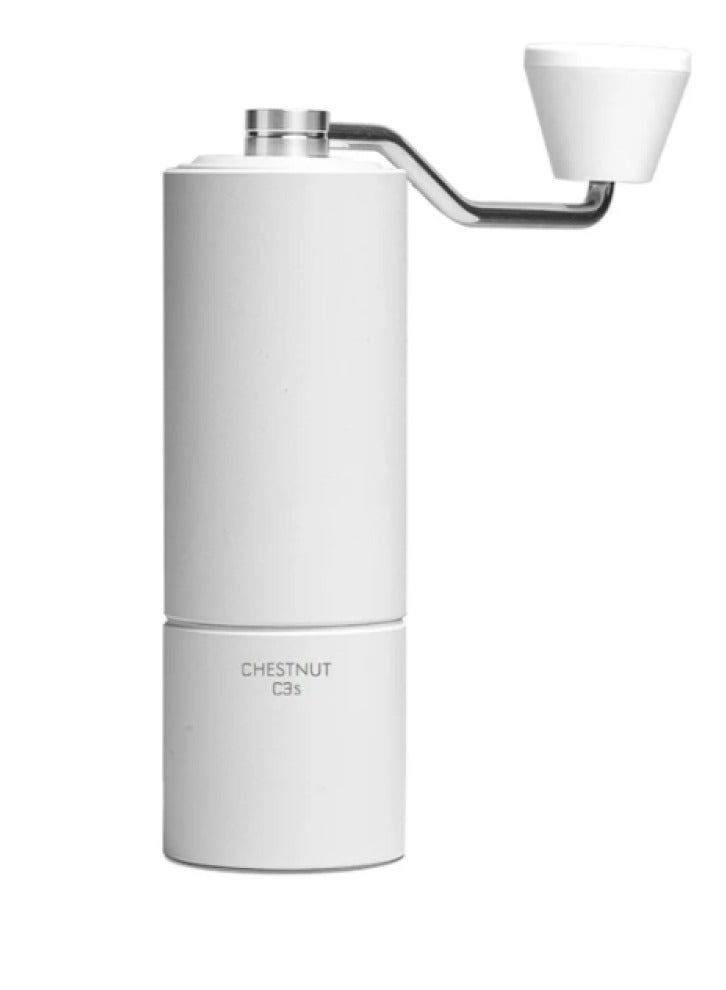 TIMEMORE C3S Manual Coffee Grinder with CNC Stainless Steel Conical Burr Capacity 25g, Internal Adjustable Setting, Double Bearing Positioning for Travel, Camping, Gift Chestnut (White) - Image 1