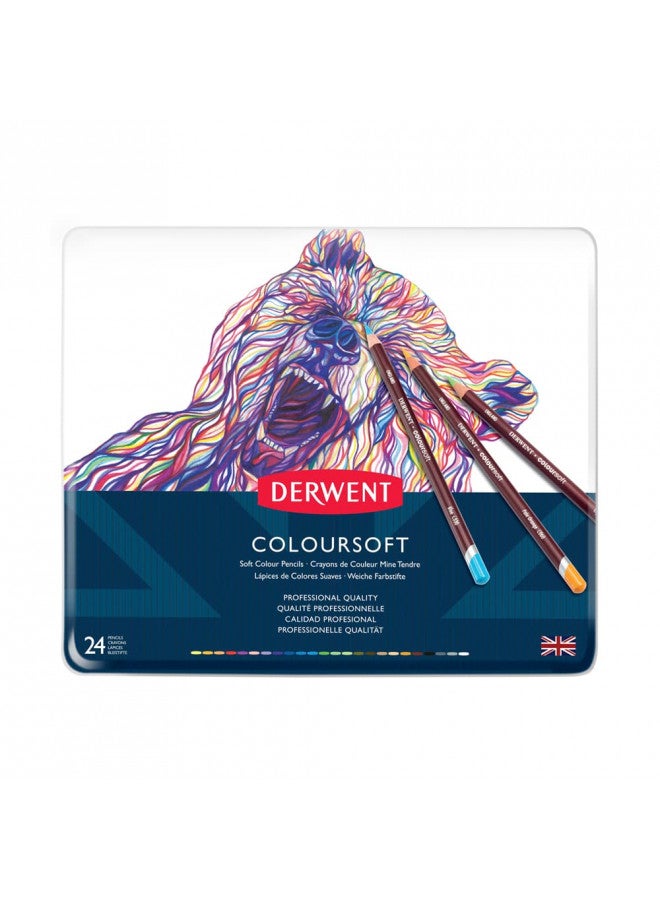 Derwent Colored Pencils, ColourSoft Pencils, Drawing, Art, Metal Tin, 24 Count (0701027) - Image 3
