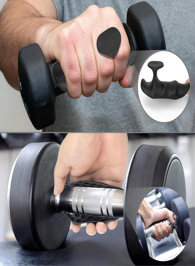 PEOERP Rubber Gym Grips Fingerless Workout Grips - Ergonomic Rubber Hand Protector Gloves for Weight Lifting, Pull-Ups, Gym Training and Exercise, for men and women - Image 2
