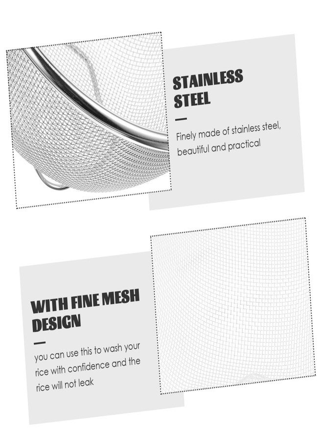 FONDOTIN Stainless Steel Fine Mesh Drain Basket for Fruits Vegetables and Rice Multi-functional Kitchen Colander Strainer Essential Household Cooking Tool - Image 4