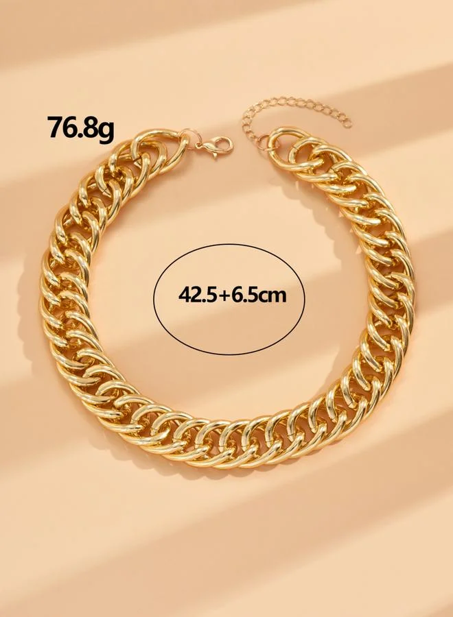 Take Two  Gold Chunky Chain Link Necklace for Women | Best Price UAE