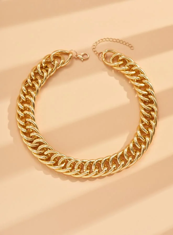 Take Two  Gold Chunky Chain Link Necklace for Women | Best Price UAE
