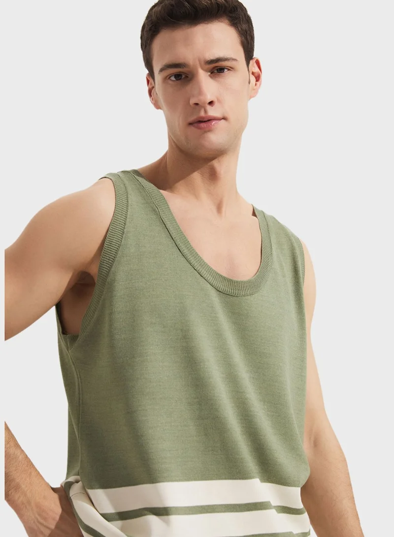 جون Striped Vest