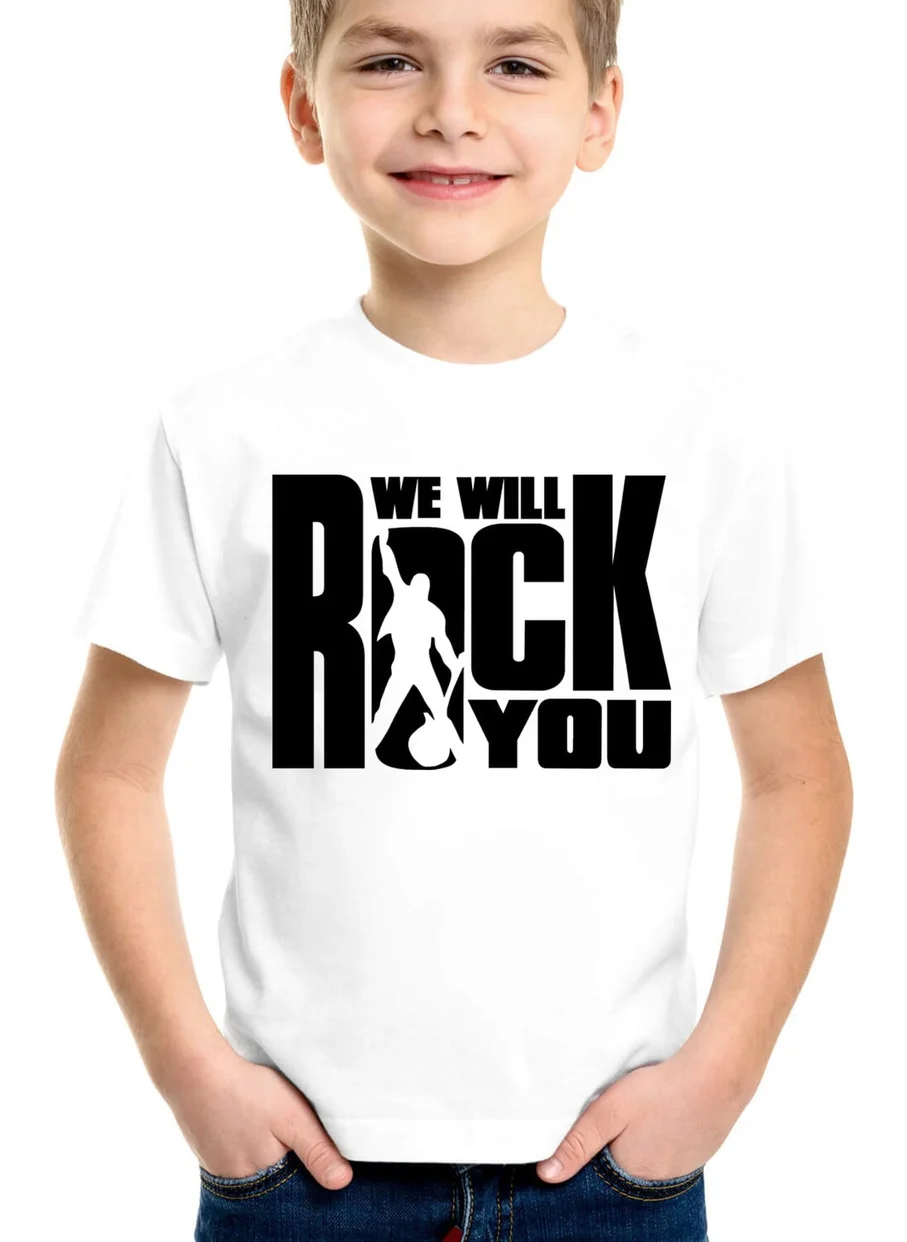 Rock&Roll Just Rock You White Short Sleeve Girls Boys Unisex Kids T-Shirt