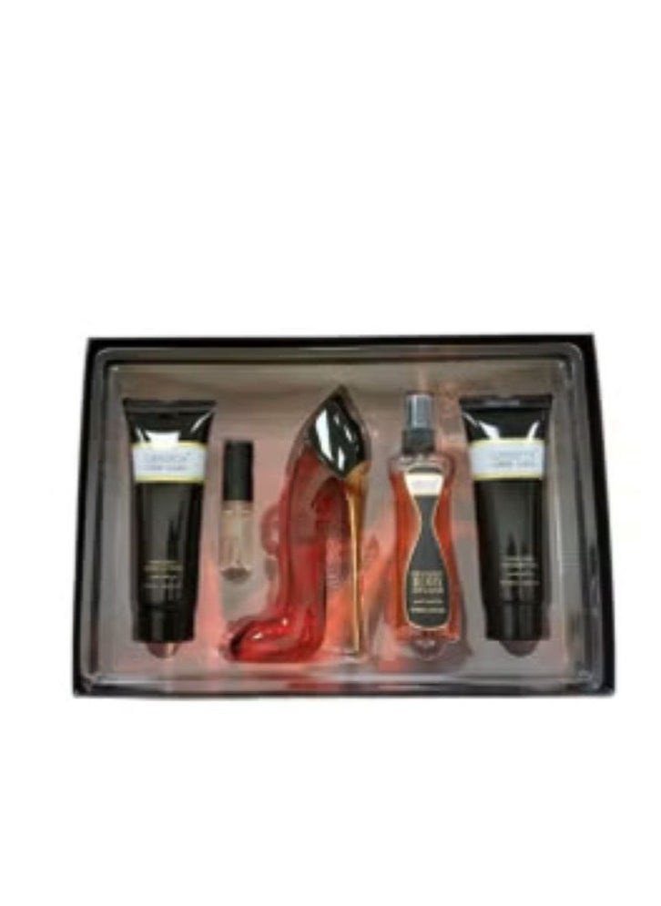 Carlotta Carlotta Velvet High Heels 5 Piece Gift set for Women 