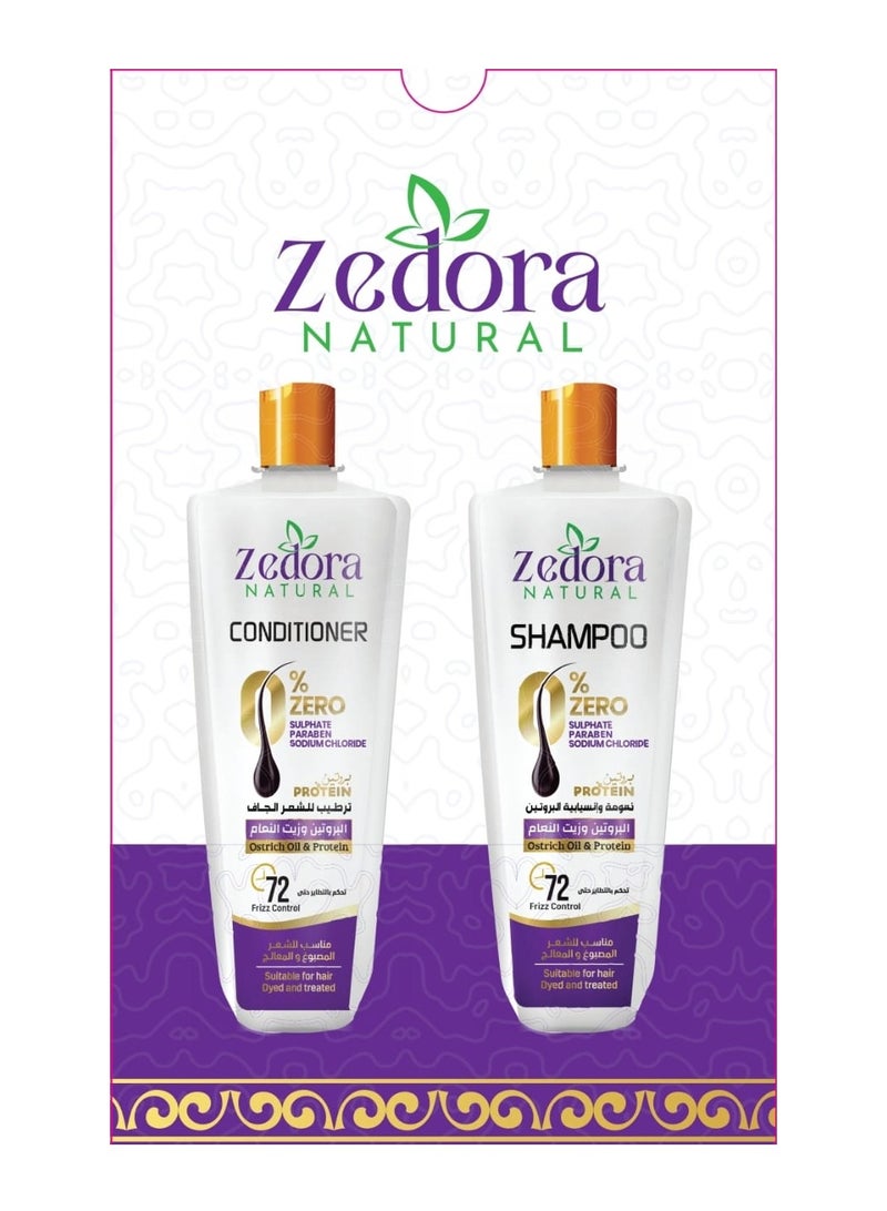 zedora Protein Shampoo 450 ml + Conditioner 450 ml