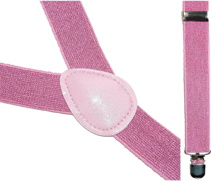 CTM Womens Elastic Glitter ClipEnd Suspenders - Image 5