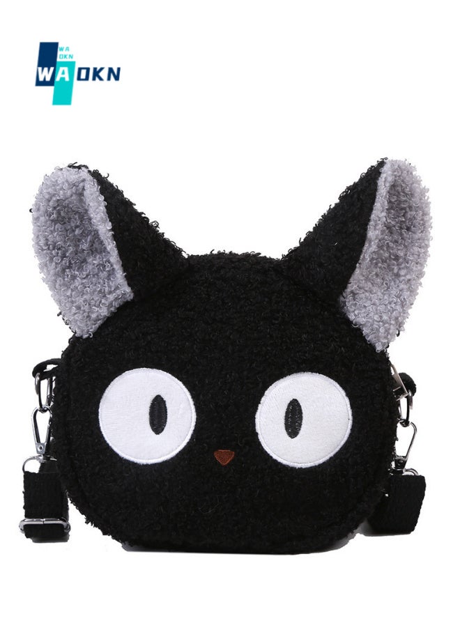 WAOKN Cute Cartoon Plush Crossbody Bag for Girls, New Mobile Phone Key Shoulder Bag for Students, Handbag Crossbody Bag, Soft Fabric Lamb Shape Carrying Bag Sling Bag Small Bag Suitable for Children  - Image 1