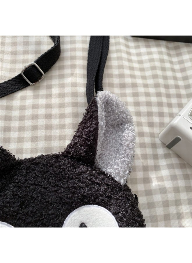 WAOKN Cute Cartoon Plush Crossbody Bag for Girls, New Mobile Phone Key Shoulder Bag for Students, Handbag Crossbody Bag, Soft Fabric Lamb Shape Carrying Bag Sling Bag Small Bag Suitable for Children  - Image 5