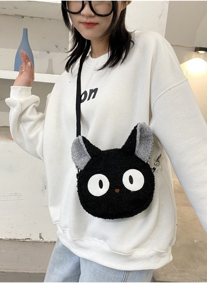 WAOKN Cute Cartoon Plush Crossbody Bag for Girls, New Mobile Phone Key Shoulder Bag for Students, Handbag Crossbody Bag, Soft Fabric Lamb Shape Carrying Bag Sling Bag Small Bag Suitable for Children  - Image 2