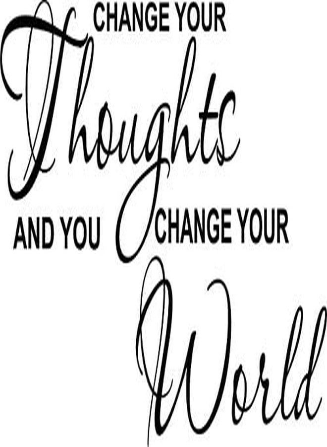 Decalgeek Change Your Thoughts And You Change Your World Wall Art Vinyl Decal Sticker - Image 2