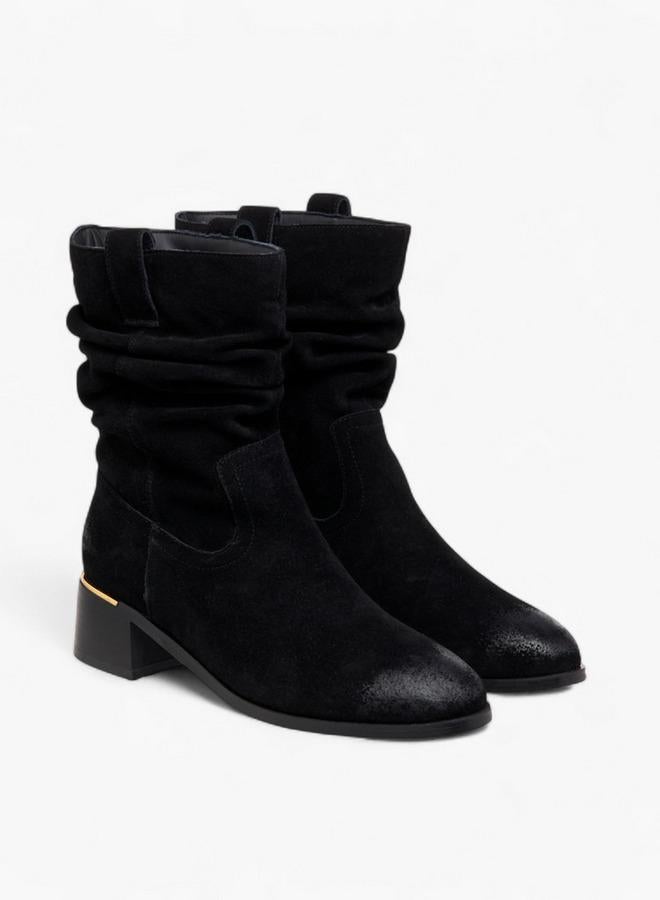 Celeste Women's Ruched Block Heel High Shaft Boots - Image 3