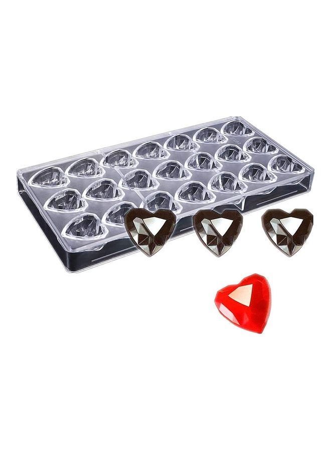 NIBEMINENT Heart Plastic Chocolate Mold Clear/Black one sizecm - Image 1