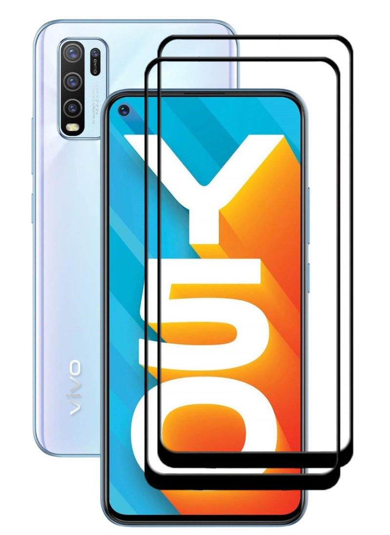 ACLIX 2 Pieces Antistatic ESD Dustproof Premium Quality High Definition Tempered Glass Screen Protector Designed For vivo Y50 - Image 1