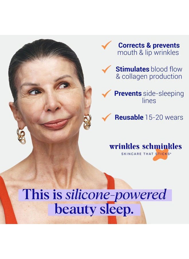 WRINKLES SCHMINKLES - Mouth & Lip Wrinkle Patch, 1-Pack, Reusable Hypoallergenic Silicone Smoothing Pads for Lip Wrinkle Prevention - Image 1