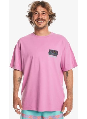 QUIKSILVER Spin Cycle Ss Men's Pink T-Shirt EQYZT07653-PMP0  - Image 1