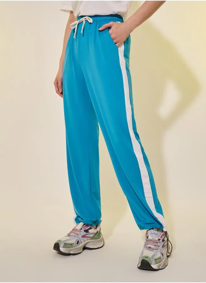 تايك تو Take Two Side Stripe Wide Leg Joggers with Drawstring