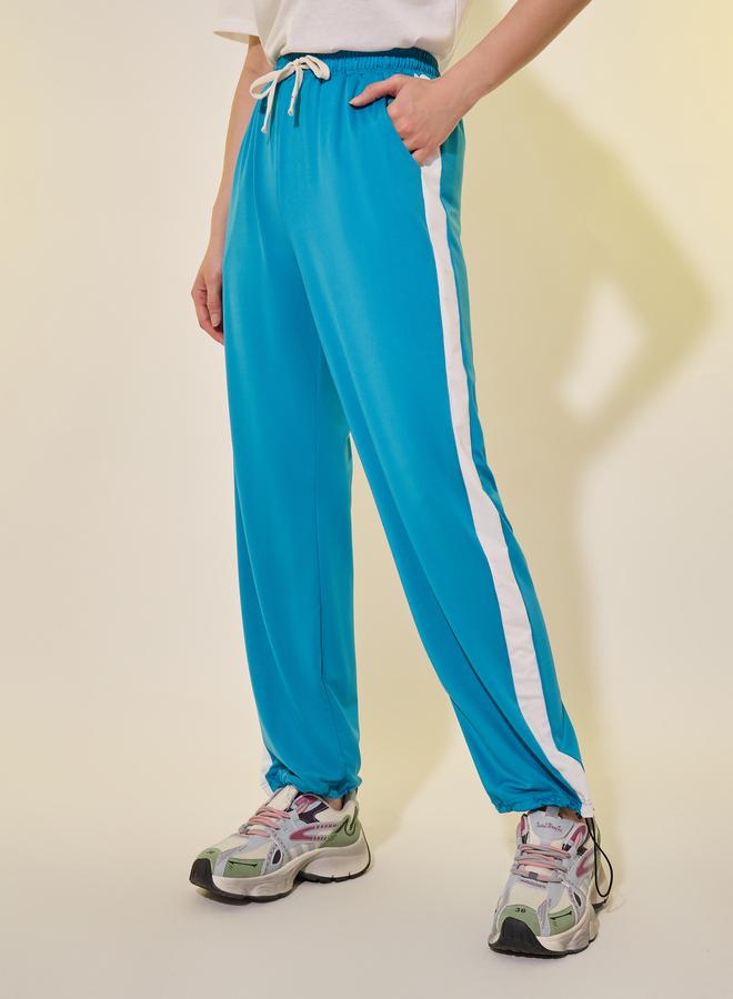 Take Two Side Stripe Wide Leg Joggers with Drawstring - Image 2