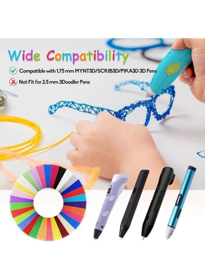 PLA 3D Pen Filament Set – 6 Mixed Colors * 5 Meters Each – 1.75mm Diameter Refills for MYNT3D, SCRIB3D, PIKA3D Pens – Bubble-Free, Eco-Friendly, Smooth Printing – DIY Craft Material for Kids, Artists, Students, and Makers - Image 1
