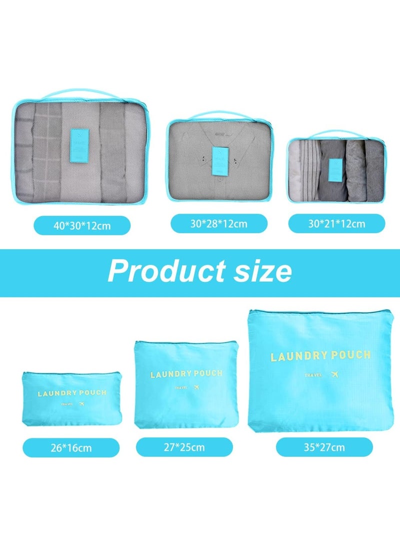 6 Pieces Travel Bag Set Multifunctional Travel Storage Bags Clothes Sorting Bag with Travel Packing Bags Organizer Pouch for Suitcases and Shoes Bags - Image 2