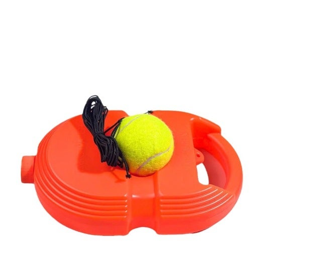 Generic tennis trainer single tennis training base with line tennis exerciser base rebound with rope tennis training [upgraded model] special base + ball with string (random color)