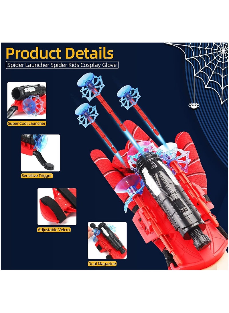 MileMelo Launcher Gloves for Spiderman, Hero Launcher Wrist Toy Set, Super Hero Web Shooter for Kids, Spider Launcher Wrist Toys Costume Cosplay Hero Props Gift - Image 3