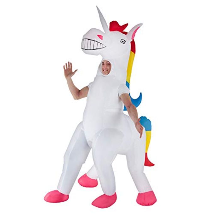 MORPH Adult Unicorn Inflatable Costume Magic Horse Fancy Dress Up Mens Womens Costumes - Image 2