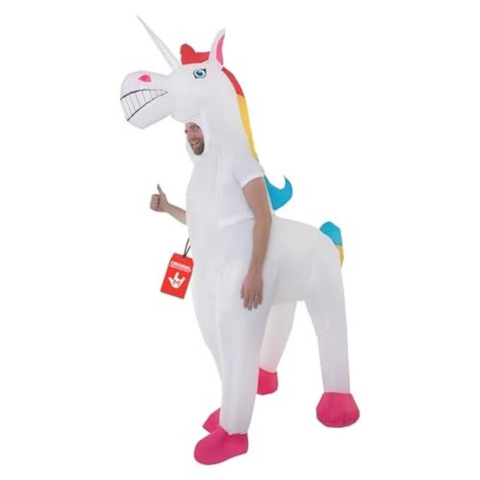 MORPH Adult Unicorn Inflatable Costume Magic Horse Fancy Dress Up Mens Womens Costumes - Image 1