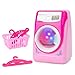 deAO Washing Machine Toy for Kids Dollhouse Furniture Pretend Play Household Appliance Laundry Play Set with Rotatable Roller for Boys Girls - Image 2