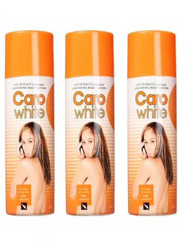 CARO WHITE Pack of 3 Lightening Beauty Lotion With Carrot Oil 500ml - Image 1