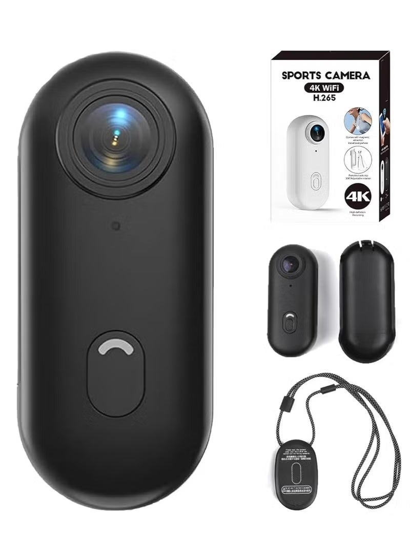 JAJEEK 4K Ultra HD Mini Wearable Action Camera – Thumb Size Magnetic Body Cam 30M Waterproof | Hands-Free 360° Clip POV Sports Camera WiFi H.265 Lightweight Vlogging Camera for Cycling, Diving, Travel, and Adventure Recording - Image 1