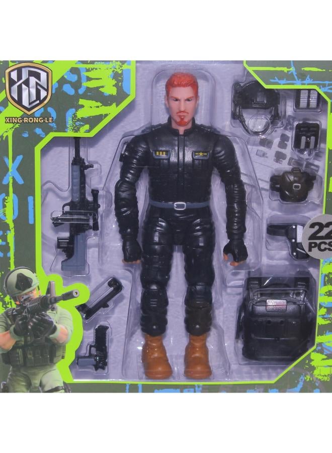 Xingrong Military Soldiers – Black (22 Pieces) - Image 3
