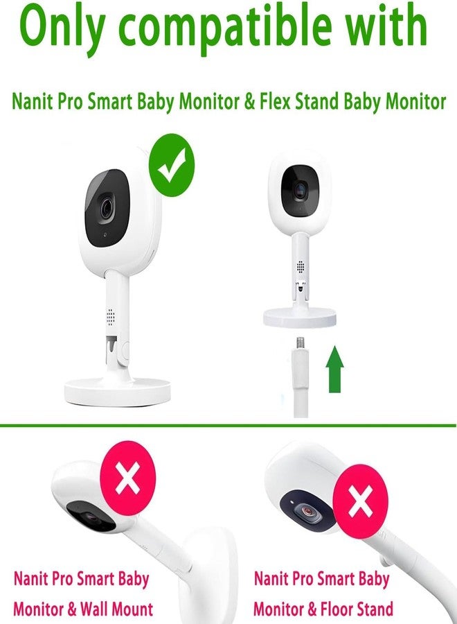 حامل مراقبة أطفال عالمي متوافق مع أجهزة HelloBaby HB6550/HB65/HB66/HB248/HB6351/HB40/HB6339 وANMEATE SM935E، مناسب لكاميرات مراقبة الأطفال مقاس 1/4 بوصة، ذراع مرن قابل للتعديل، عبوة من قطعتين - Image 3