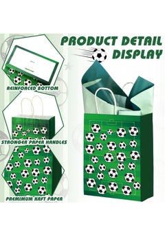 Excefore 24 PCS Soccer Party Favor Paper Bags, Soccer Ball Treat Bags, Candy Goodie Treat Bags, Suitable for Football Themed Kids Adults Birthday Party Supplies Decorations  - Image 5