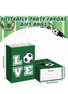 Excefore 24 PCS Soccer Party Favor Paper Bags, Soccer Ball Treat Bags, Candy Goodie Treat Bags, Suitable for Football Themed Kids Adults Birthday Party Supplies Decorations  - Image 2