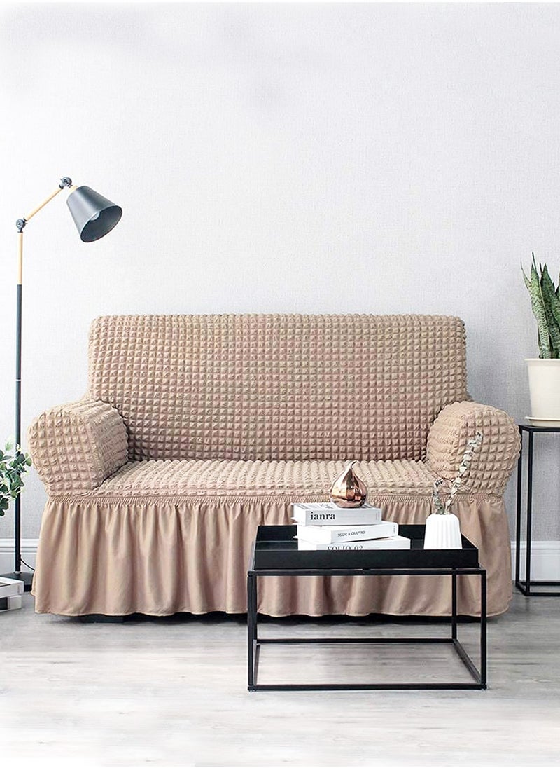 sofa cover 3 seater Super Stretchable Wrinkle-free Full Coverage Couch Slipcover Exquisitely Detailed Slip Flexible Resistant Jacquard Sofa Cover Khaki Brown 140-280cm - pzsku/Z8A8F817C83834DB60001Z/45/_/1726336608/67f6deff-5b41-4d04-a597-1f955f940141