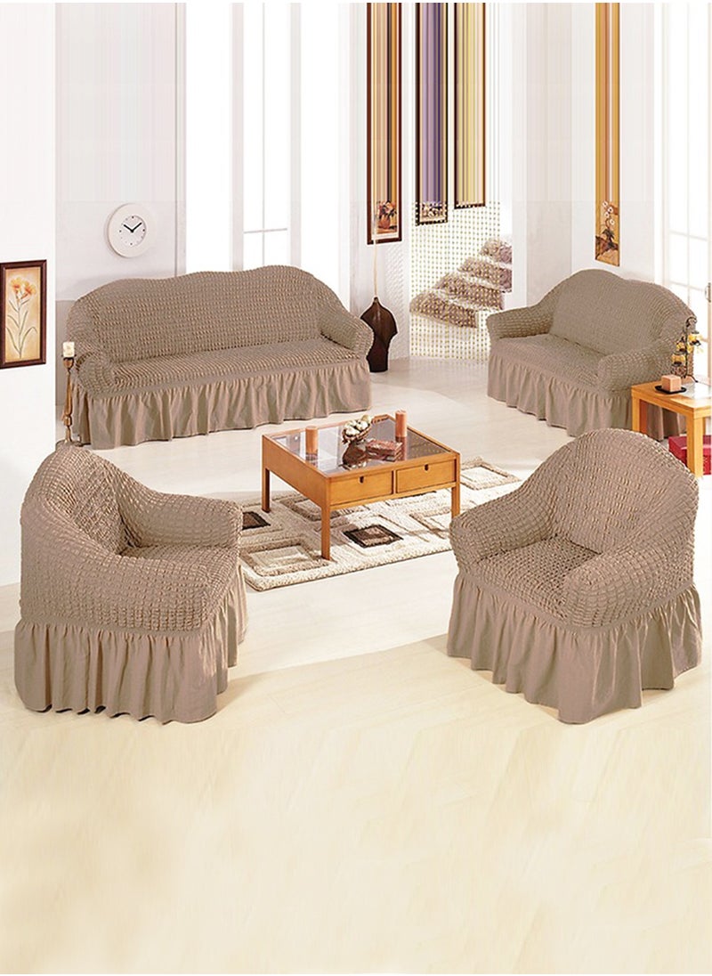 sofa cover 3 seater Super Stretchable Wrinkle-free Full Coverage Couch Slipcover Exquisitely Detailed Slip Flexible Resistant Jacquard Sofa Cover Khaki Brown 140-280cm - pzsku/Z8A8F817C83834DB60001Z/45/_/1726336618/ebb96b78-d0a5-4478-af18-1f2a7a47ab50