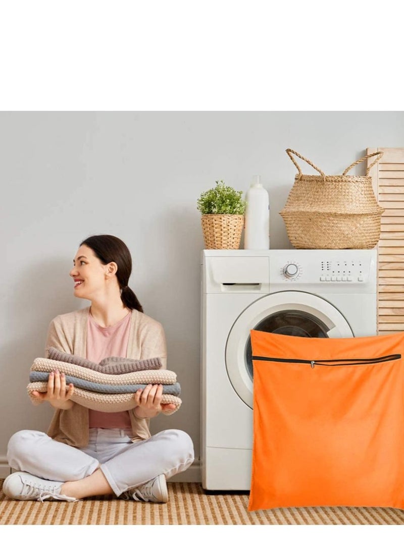 Y&D Pet Laundry Bag, Filters Hair Petwear Wash Bag for Washing Machine with YKK Zip Bedding Blankets Towels (Jumbo, Orange)  - Image 5