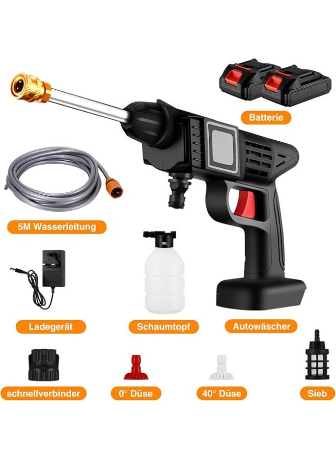 مسدس ضغط مياه لاسلكي يعمل بالشحن 48V – جهاز غسيل متنقل متعدد الاستخدامات مع بطارية وحقيبة تخزين HR - Image 3