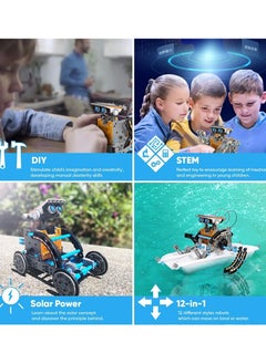 ORiTi ORiTi  STEM 12-in-1 Education Solar Robot Toys -190 Pieces DIY Building Science Experiment Kit for Kids  - Image 4