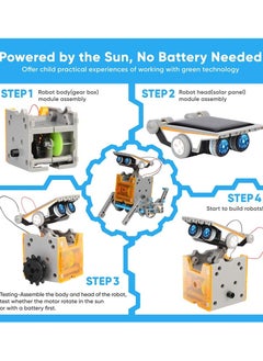 ORiTi ORiTi  STEM 12-in-1 Education Solar Robot Toys -190 Pieces DIY Building Science Experiment Kit for Kids  - Image 3