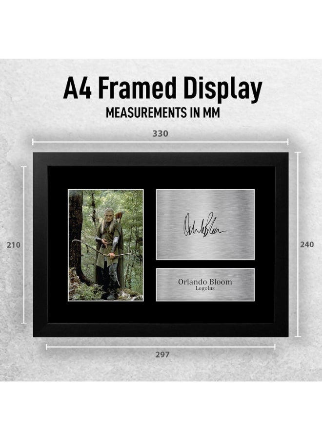 HWC Trading FR A4 Orlando Bloom Lord of the Rings Gifts Printed Signed Autograph Picture for Movie Memorabilia Fans - A4 Framed - Image 2