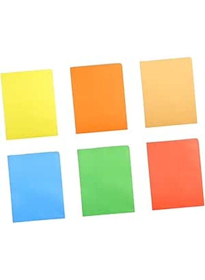 6 Pack Colorful Paper File Folders Multipurpose Office Document Holder Blue - Image 1