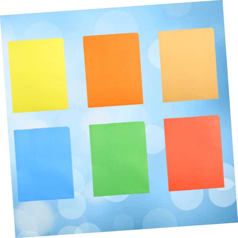 6 Pack Colorful Paper File Folders Multipurpose Office Document Holder Blue - Image 5