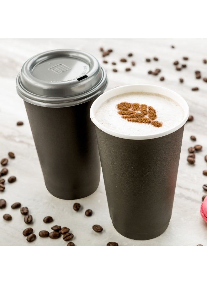 Restaurantware Restaurantware 16-Ounce Disposable Cups, Pack of 500 Double Wall Hot Cups – Lids Sold Separately, Rippled Wall and Black Paper Insulation, Ideal for Serving Coffee, Hot Chocolate, Tea, and Mor  - Image 3