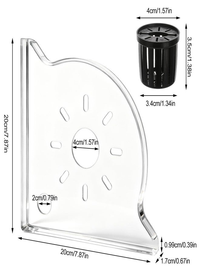 Hokoad 6 PCS/Set Aquarium Plant Holder, Corner Fish Tank Plant Holder for Rimless Aquarium, Acrylic Aquariums Plants Shelf for Aquatic Plants, Fish Tank Decor and Organizer - Image 3