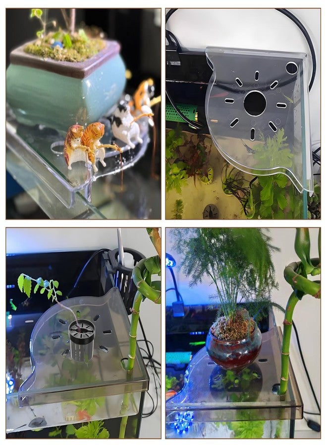 Hokoad 6 PCS/Set Aquarium Plant Holder, Corner Fish Tank Plant Holder for Rimless Aquarium, Acrylic Aquariums Plants Shelf for Aquatic Plants, Fish Tank Decor and Organizer - Image 5
